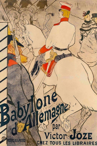 Babylone dAllemagne White Modern Wood Framed Art Print with Double Matting by Toulouse-Lautrec, Henri de