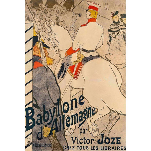 Babylone dAllemagne Black Modern Wood Framed Art Print with Double Matting by Toulouse-Lautrec, Henri de