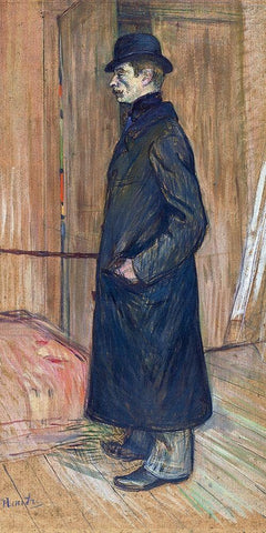 Gaston Bonnefoy Black Ornate Wood Framed Art Print with Double Matting by Toulouse-Lautrec, Henri de