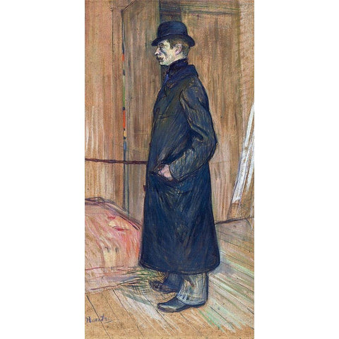 Gaston Bonnefoy Black Modern Wood Framed Art Print by Toulouse-Lautrec, Henri de