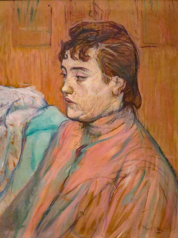 The Streetwalker White Modern Wood Framed Art Print with Double Matting by Toulouse-Lautrec, Henri de