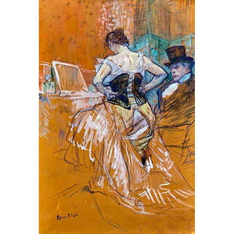 Conquest of passage White Modern Wood Framed Art Print by Toulouse-Lautrec, Henri de
