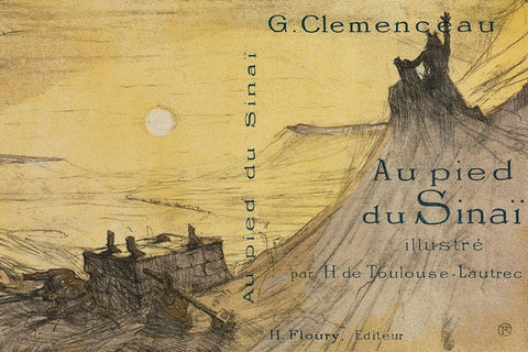 Au pied du Sinai Couverture White Modern Wood Framed Art Print with Double Matting by Toulouse-Lautrec, Henri de