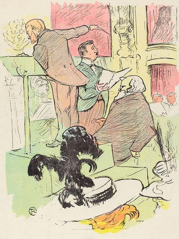 Les grands concerts de lopera White Modern Wood Framed Art Print with Double Matting by Toulouse-Lautrec, Henri de