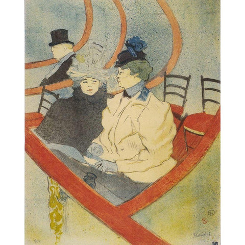 The great lodge Black Modern Wood Framed Art Print with Double Matting by Toulouse-Lautrec, Henri de