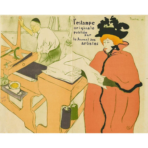 Cover for Lestampe originale Gold Ornate Wood Framed Art Print with Double Matting by Toulouse-Lautrec, Henri de