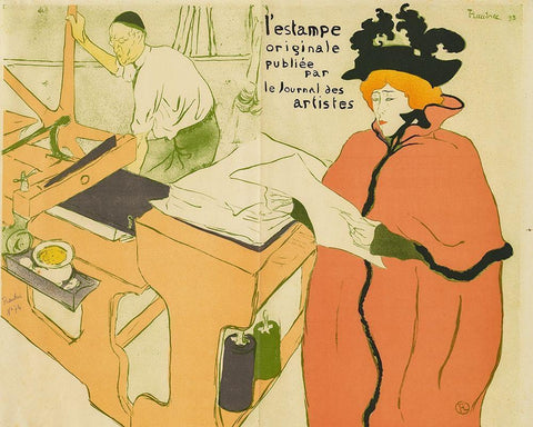Cover for Lestampe originale Black Ornate Wood Framed Art Print with Double Matting by Toulouse-Lautrec, Henri de