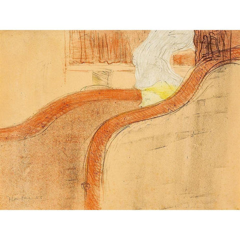 The Little Box Black Modern Wood Framed Art Print with Double Matting by Toulouse-Lautrec, Henri de