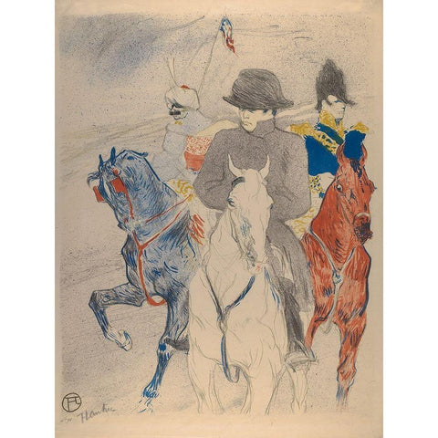Napoleon Black Modern Wood Framed Art Print with Double Matting by Toulouse-Lautrec, Henri de