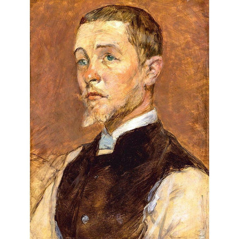 Albert Rene Grenier White Modern Wood Framed Art Print by Toulouse-Lautrec, Henri de