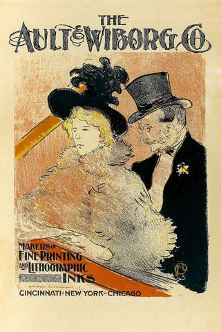 At the Concert Vintage Poster Black Ornate Wood Framed Art Print with Double Matting by Toulouse-Lautrec, Henri de