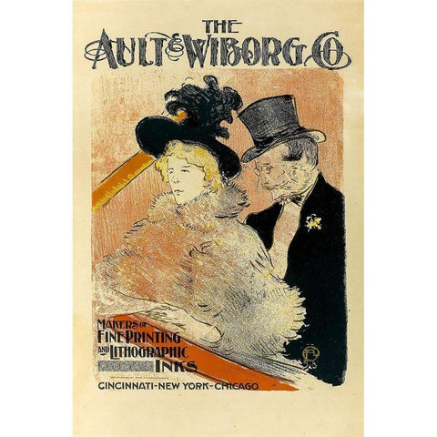 At the Concert Vintage Poster Gold Ornate Wood Framed Art Print with Double Matting by Toulouse-Lautrec, Henri de