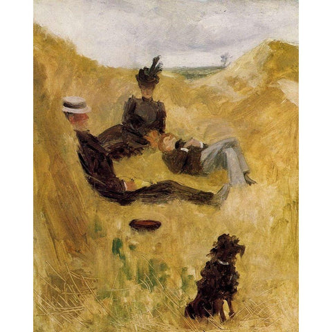 Party in the Country Gold Ornate Wood Framed Art Print with Double Matting by Toulouse-Lautrec, Henri de