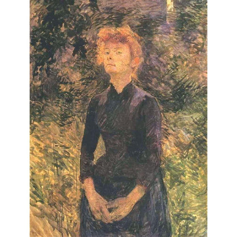 In Batignolles Gold Ornate Wood Framed Art Print with Double Matting by Toulouse-Lautrec, Henri de