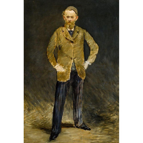 Self-Portrait Gold Ornate Wood Framed Art Print with Double Matting by Manet, Edouard