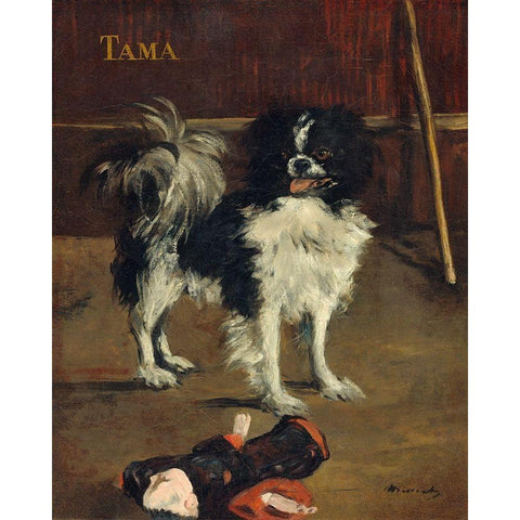 TAMA Black Modern Wood Framed Art Print with Double Matting by Manet, Edouard