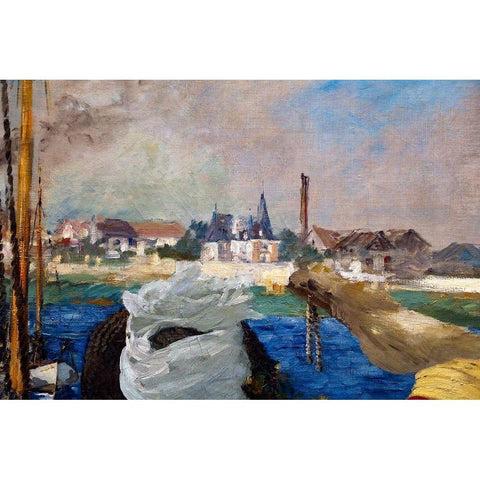 Argenteuil, 1874 White Modern Wood Framed Art Print by Manet, Edouard