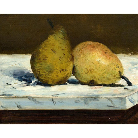 Pears Gold Ornate Wood Framed Art Print with Double Matting by Manet, Edouard