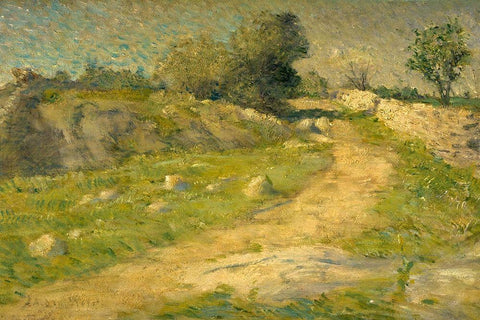 The Lane Black Ornate Wood Framed Art Print with Double Matting by Weir, J Alden