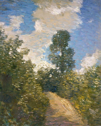 Back Road Black Ornate Wood Framed Art Print with Double Matting by Weir, J Alden