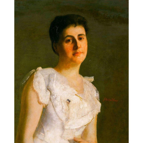 Miss Edith Potter Black Modern Wood Framed Art Print by Weir, J Alden