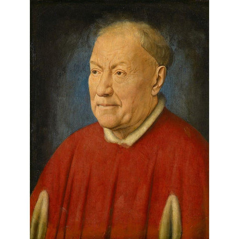 Kardinal Niccolo AlbergatiÂ  Black Modern Wood Framed Art Print by van Eyck, Jan