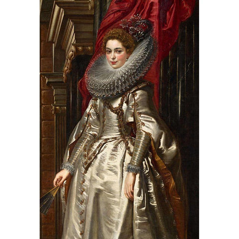 Marchesa Brigida Spinola DoriaÂ  Black Modern Wood Framed Art Print with Double Matting by Rubens, Peter Paul