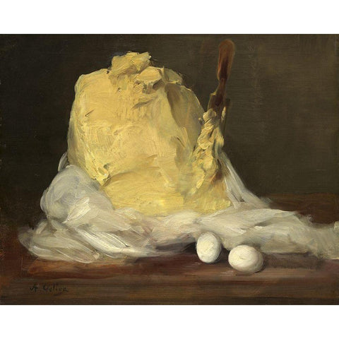 Mound of Butter White Modern Wood Framed Art Print by Vollon, Antoine