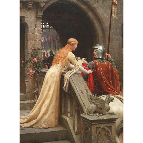 God Speed Gold Ornate Wood Framed Art Print with Double Matting by Leighton, Edmund