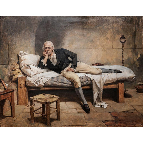 MirandaÂ en La Carraca Gold Ornate Wood Framed Art Print with Double Matting by Michelena, Arturo