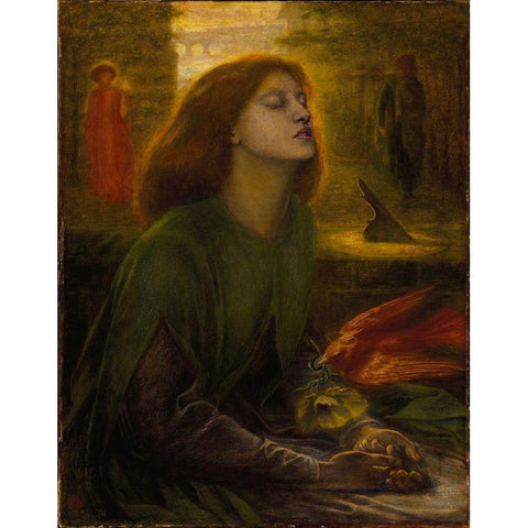 Beata Beatrix Gold Ornate Wood Framed Art Print with Double Matting by Rossetti, Dante Gabriel