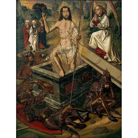 Resurrection Black Modern Wood Framed Art Print with Double Matting by Bermejo, Bartolome