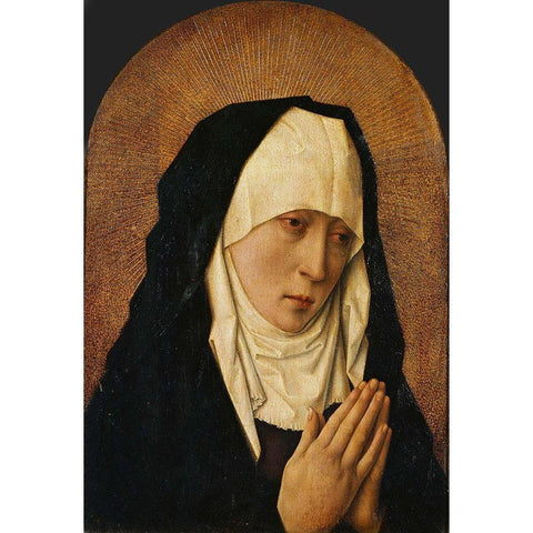 Mater Dolorosa Black Modern Wood Framed Art Print with Double Matting by Bouts, Dirk