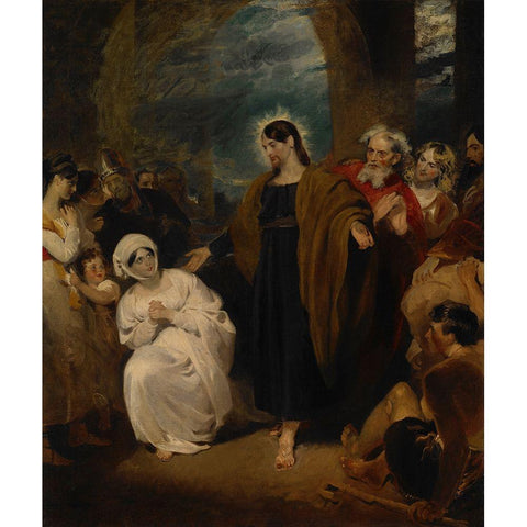 The Virtue of Faith Black Modern Wood Framed Art Print with Double Matting by Harlow, George Henry