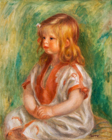 Claude Renoir 1904 White Modern Wood Framed Art Print with Double Matting by Renoir, Pierre-Auguste