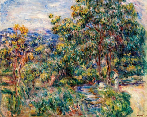 Le Beal 1912 White Modern Wood Framed Art Print with Double Matting by Renoir, Pierre-Auguste