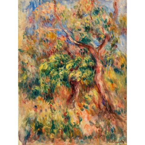 Landscape 1916 Black Modern Wood Framed Art Print by Renoir, Pierre-Auguste