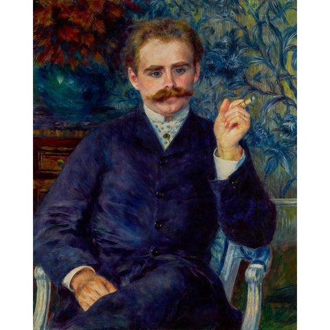 Albert Cahen dAnvers 1881 Black Modern Wood Framed Art Print with Double Matting by Renoir, Pierre-Auguste