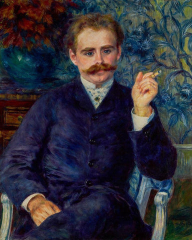 Albert Cahen dAnvers 1881 White Modern Wood Framed Art Print with Double Matting by Renoir, Pierre-Auguste