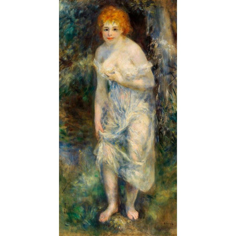 The Source 1875 Black Modern Wood Framed Art Print by Renoir, Pierre-Auguste