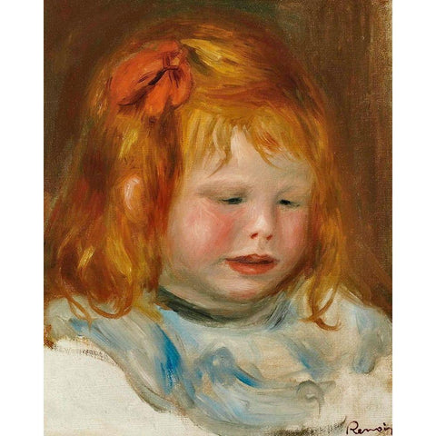 Portrait of Jean Renoir 1896 Gold Ornate Wood Framed Art Print with Double Matting by Renoir, Pierre-Auguste