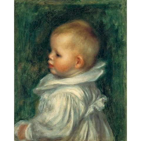 Portrait of Claude Renoir Black Modern Wood Framed Art Print with Double Matting by Renoir, Pierre-Auguste