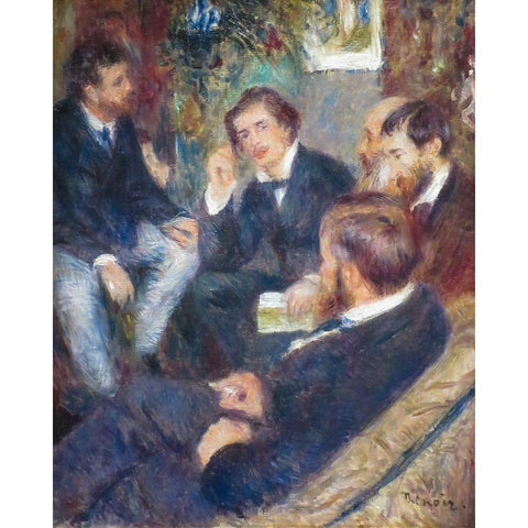 At Renoirs Home, rue St. Georges Gold Ornate Wood Framed Art Print with Double Matting by Renoir, Pierre-Auguste