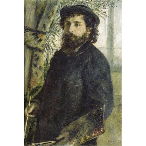 Claude Monet Gold Ornate Wood Framed Art Print with Double Matting by Renoir, Pierre-Auguste