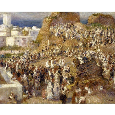 The Mosque White Modern Wood Framed Art Print by Renoir, Pierre-Auguste