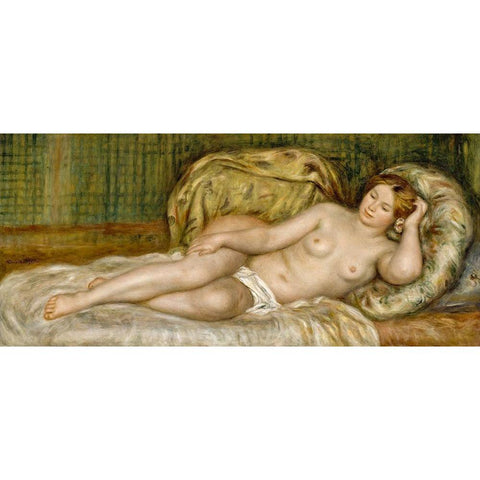 Large Nude White Modern Wood Framed Art Print by Renoir, Pierre-Auguste