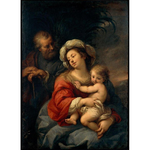 The Holy Family White Modern Wood Framed Art Print by Nuvolone, Giuseppe