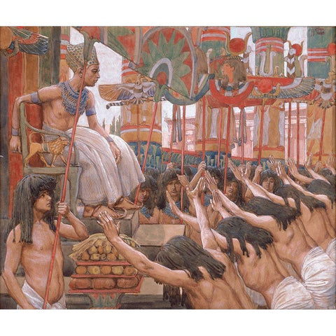 Joseph Dwelleth in Egypt Black Modern Wood Framed Art Print with Double Matting by Tissot, James