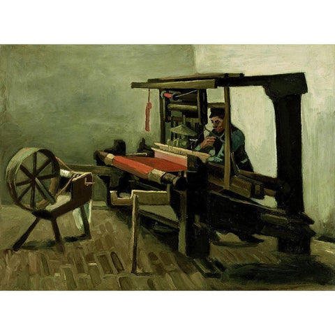 Weaver Black Modern Wood Framed Art Print with Double Matting by van Gogh, Vincent