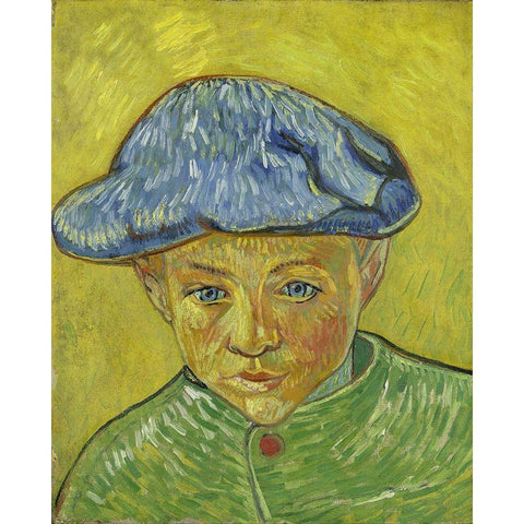 Portrait of Camille Roulin White Modern Wood Framed Art Print by van Gogh, Vincent